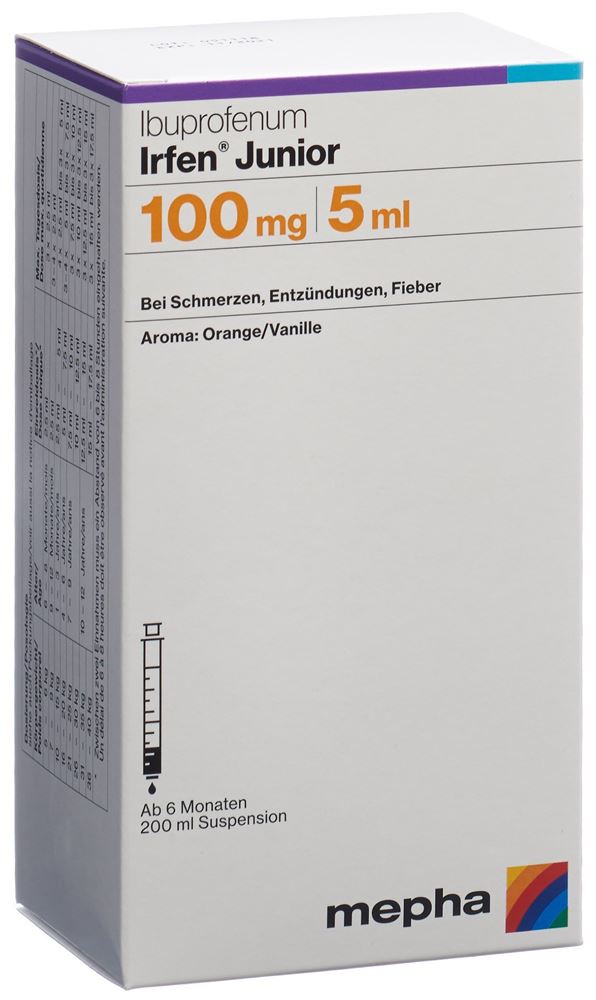 IRFEN Junior susp 100 mg/5ml fl 200 ml