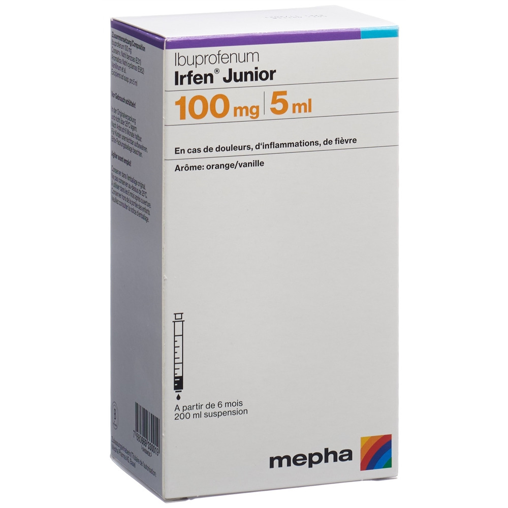 IRFEN Junior susp 100 mg/5ml fl 200 ml