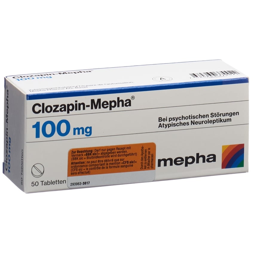 CLOZAPIN Mepha cpr 100 mg 50 pce