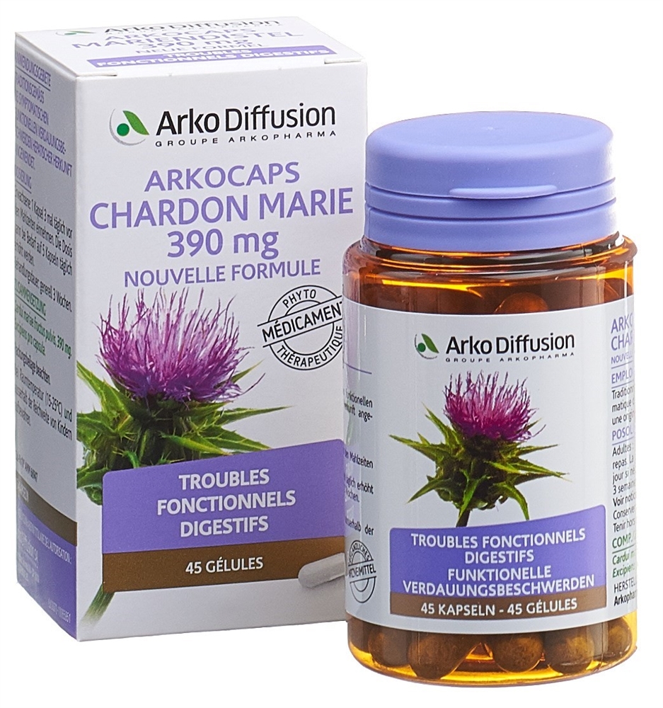 Arkocaps Chardon Marie 390 mg nouvelle formule, gélules