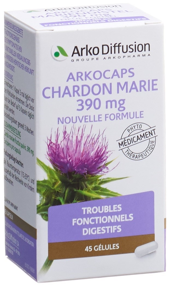 Arkocaps Chardon Marie 390 mg nouvelle formule, gélules
