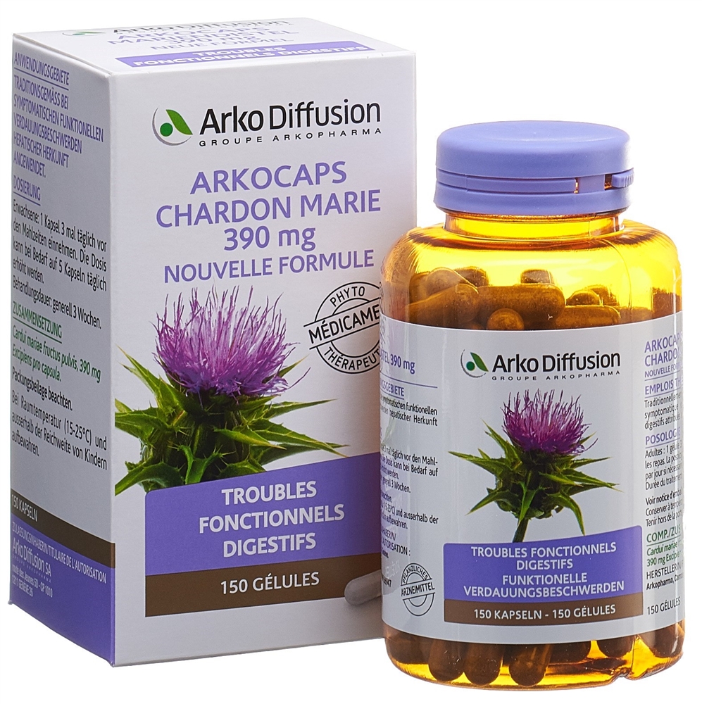 Arkocaps Chardon Marie 390 mg nouvelle formule, gélules