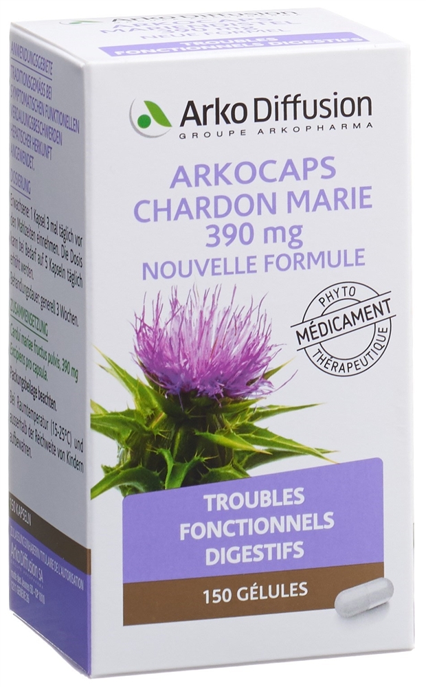 Arkocaps Chardon Marie 390 mg nouvelle formule, gélules
