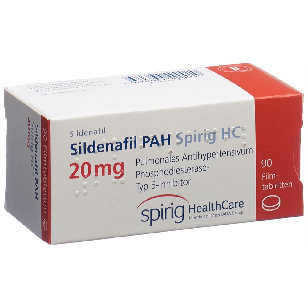 Sildenafil PAH Spirig HC 20 mg, Filmtabletten