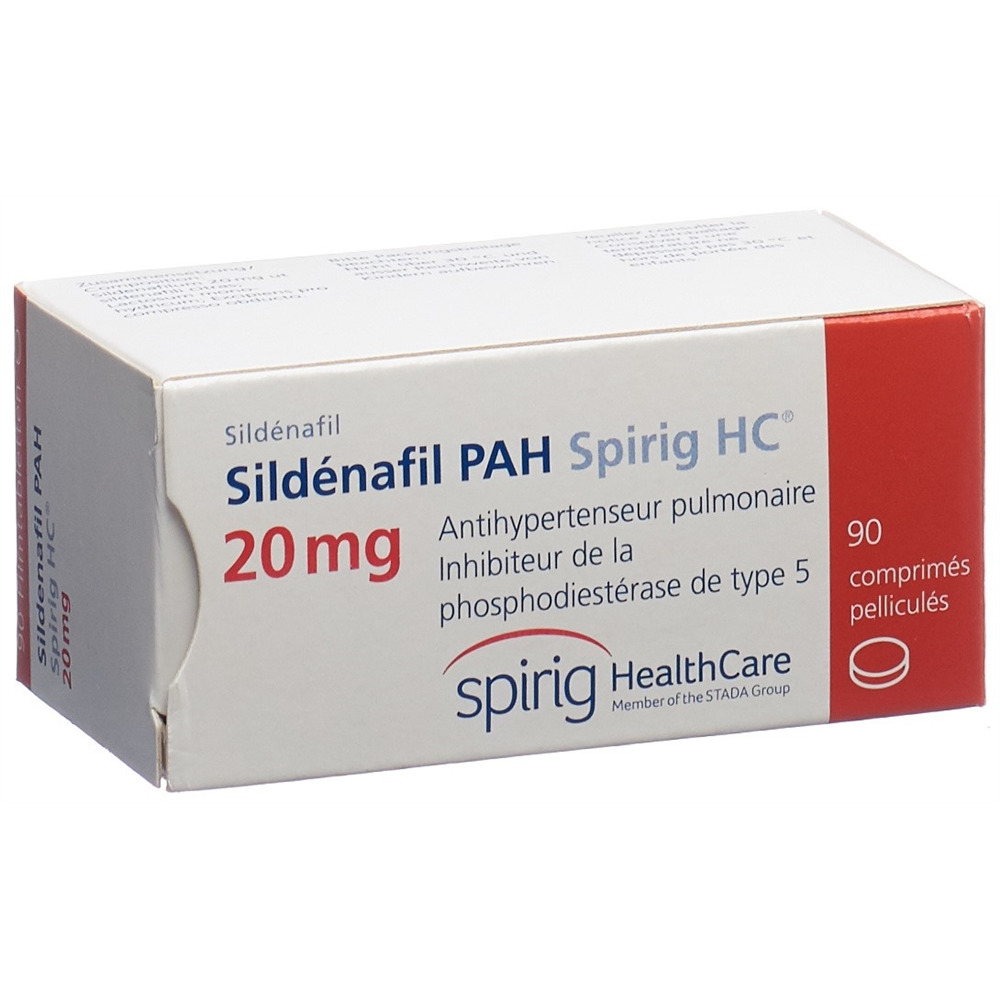 Sildenafil PAH Spirig HC 20 mg, Filmtabletten