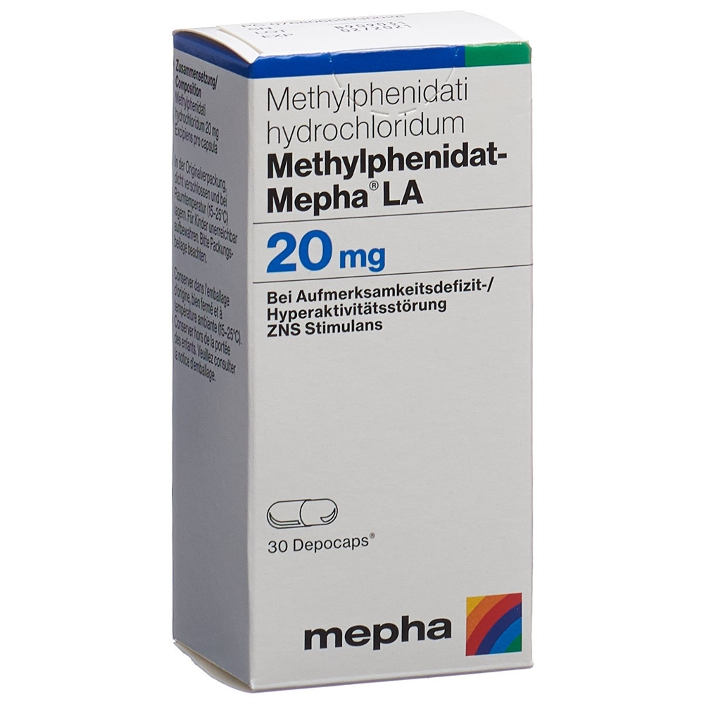 METHYLPHENIDAT Mepha LA depocaps 20 mg bte 30 pce