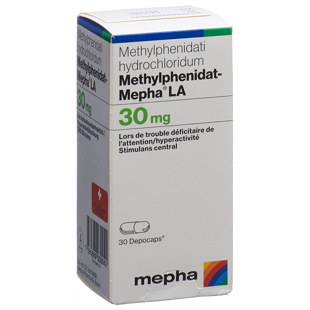 METHYLPHENIDAT Mepha LA depocaps 30 mg bte 30 pce