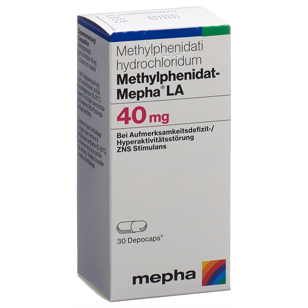 Methylphenidat-Mepha LA 40 mg, Hartkapseln mit veränderter Wirkstofffreisetzung