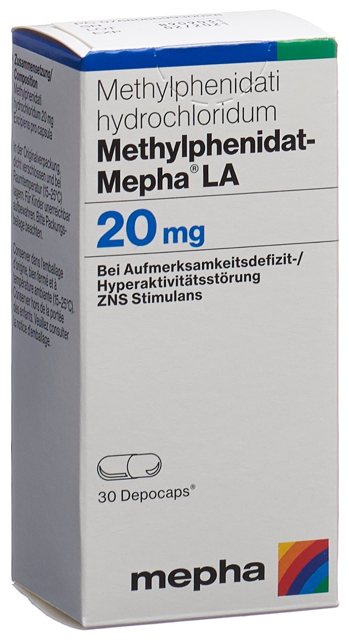 Methylphenidat-Mepha LA 20 mg, Hartkapseln mit veränderter Wirkstofffreisetzung