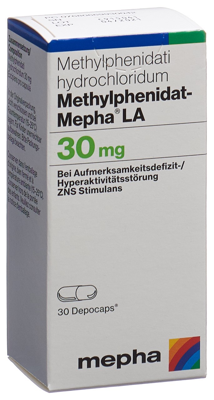 Methylphenidat-Mepha LA 30 mg, Hartkapseln mit veränderter Wirkstofffreisetzung