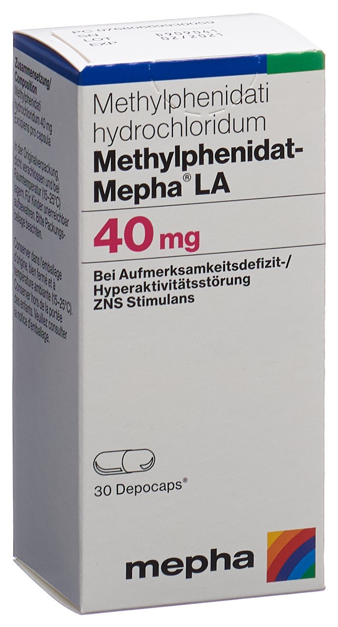 Methylphenidat-Mepha LA 40 mg, Hartkapseln mit veränderter Wirkstofffreisetzung