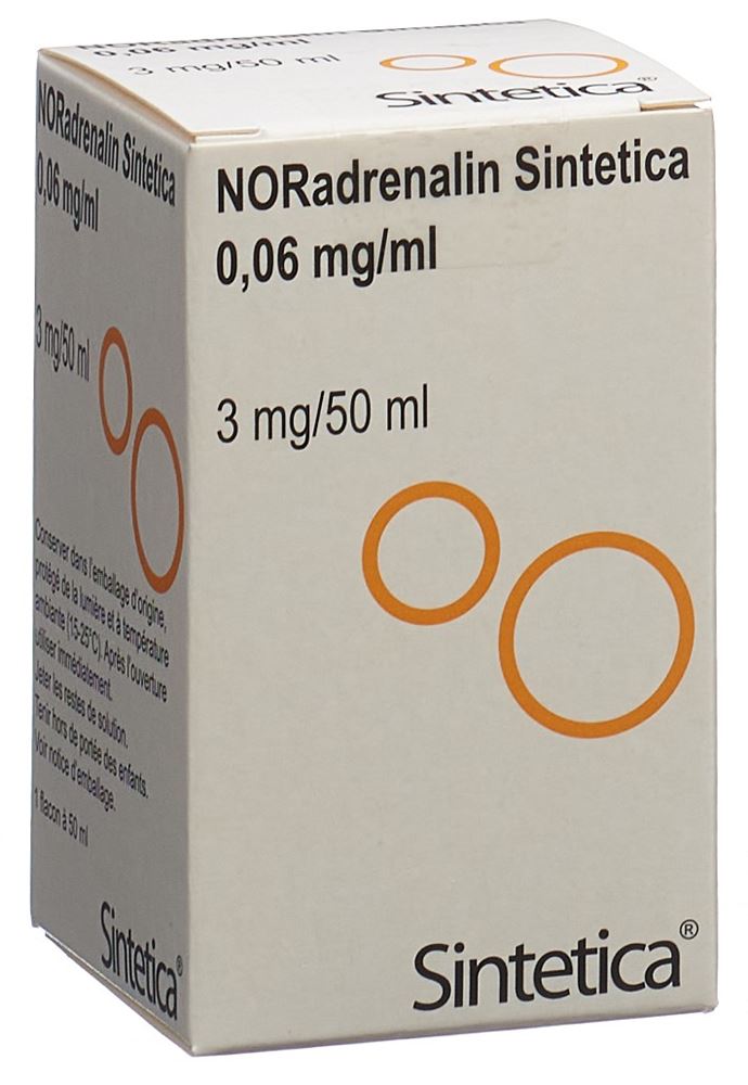 Noradrenalin Sintetica 0.06 mg/ml, soluzione per infusione