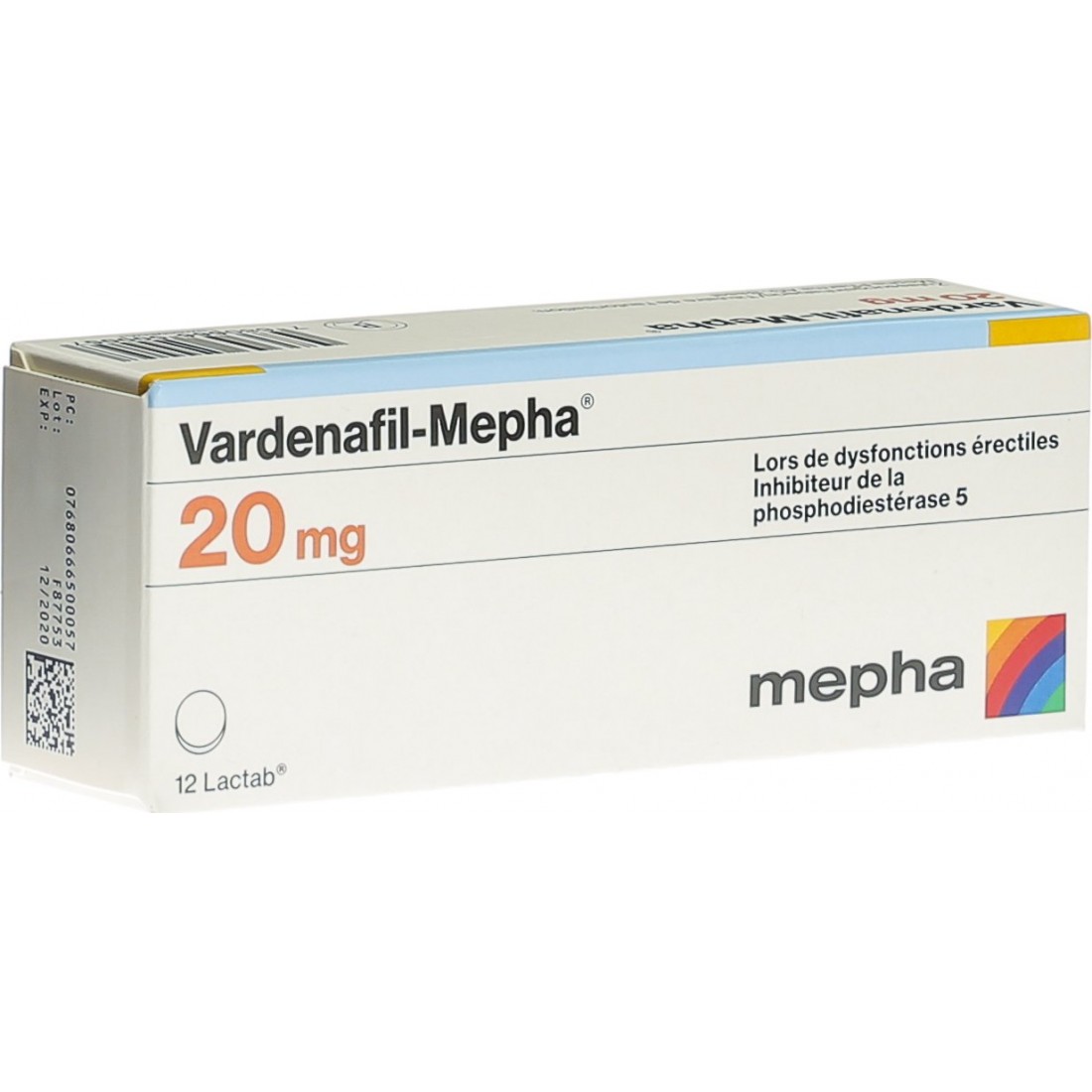 Vardenafil Rivopharm 20 mg, compresse