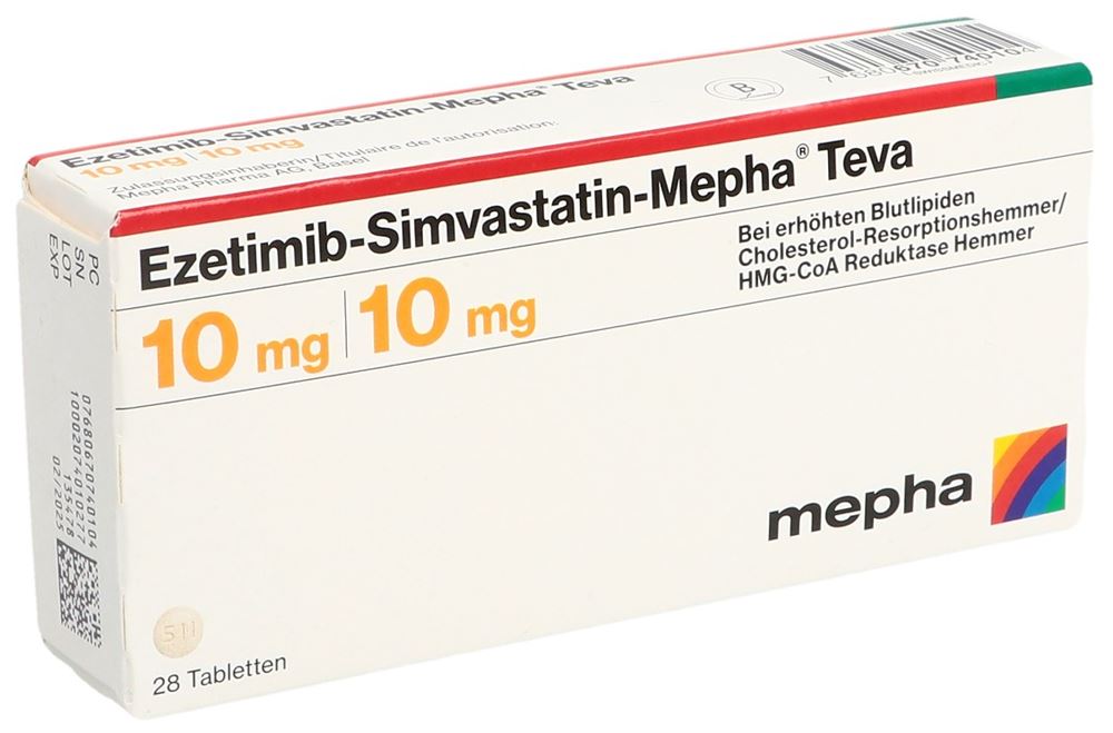 EZETIMIB SIMVASTATIN Mepha Teva 10/10 mg 28 pce