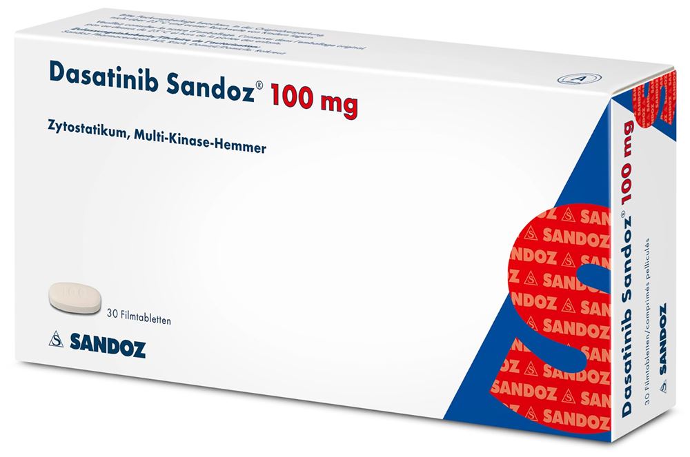 Dasatinib-Teva 100 mg, Filmtabletten