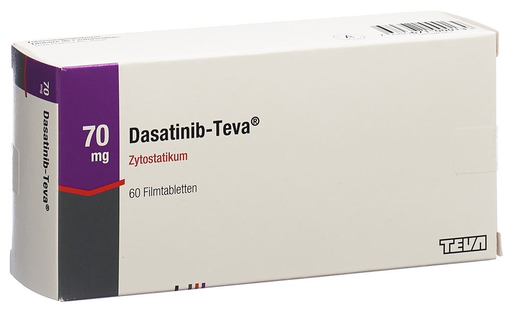 Dasatinib-Teva 70 mg, Filmtabletten