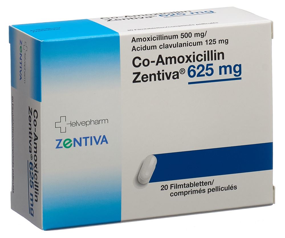 CO-AMOXICILLIN Zentiva cpr pell 625 mg 20 pce
