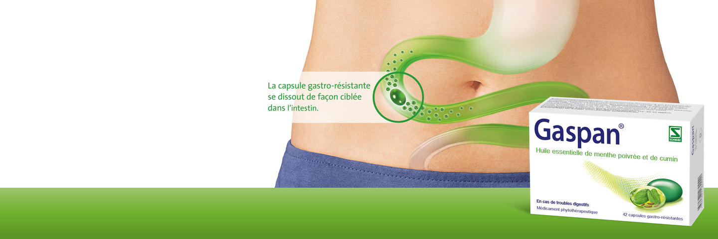 Gaspan, magensaftresistente Weichkapsel