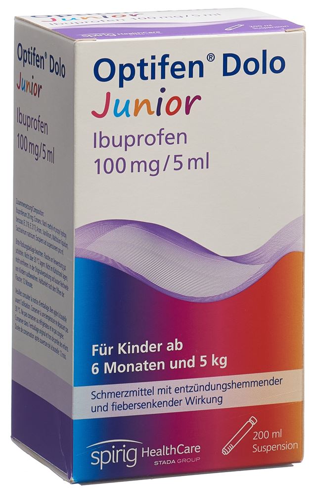 Optifen Dolo Junior 100 mg / 5ml, Suspension zum Einnehmen