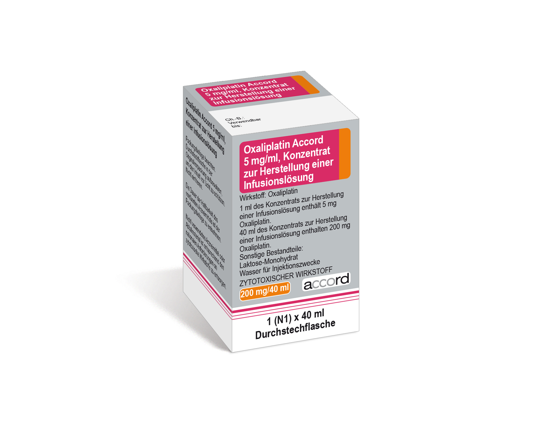OXALIPLATIN Accord conc perf 200 mg/40ml (nouv)