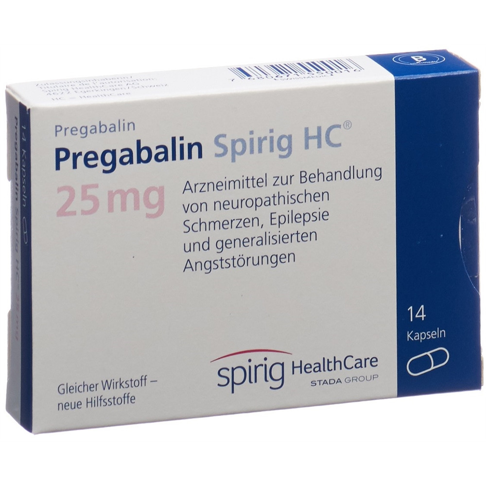 PREGABALINE Spirig HC caps 25 mg 14 pce