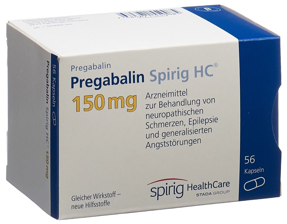 PREGABALINE Spirig HC caps 150 mg 56 pce