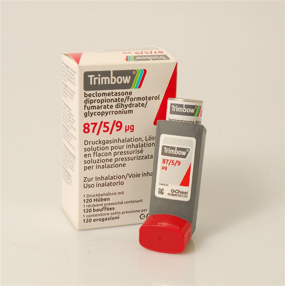 Trimbow 87/5/9 mcg, solution pour inhalation en flacon pressurisé