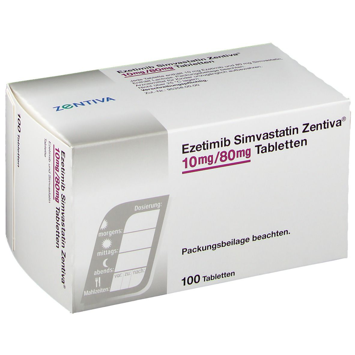 Ezetimib Simvastatin Zentiva 10/80 mg, Tabletten
