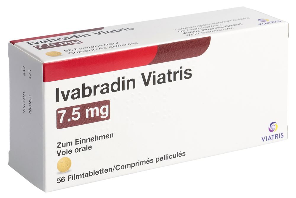Ivabradin Viatris 7.5 mg, Filmtabletten