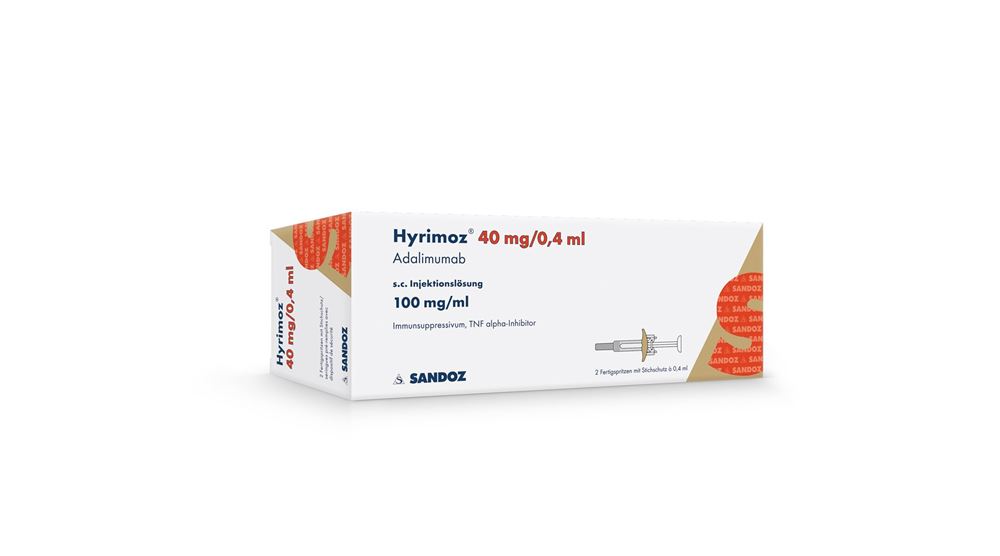 HYRIMOZ sol inj 40 mg/0.4ml ser pré 2 x 0.4 ml
