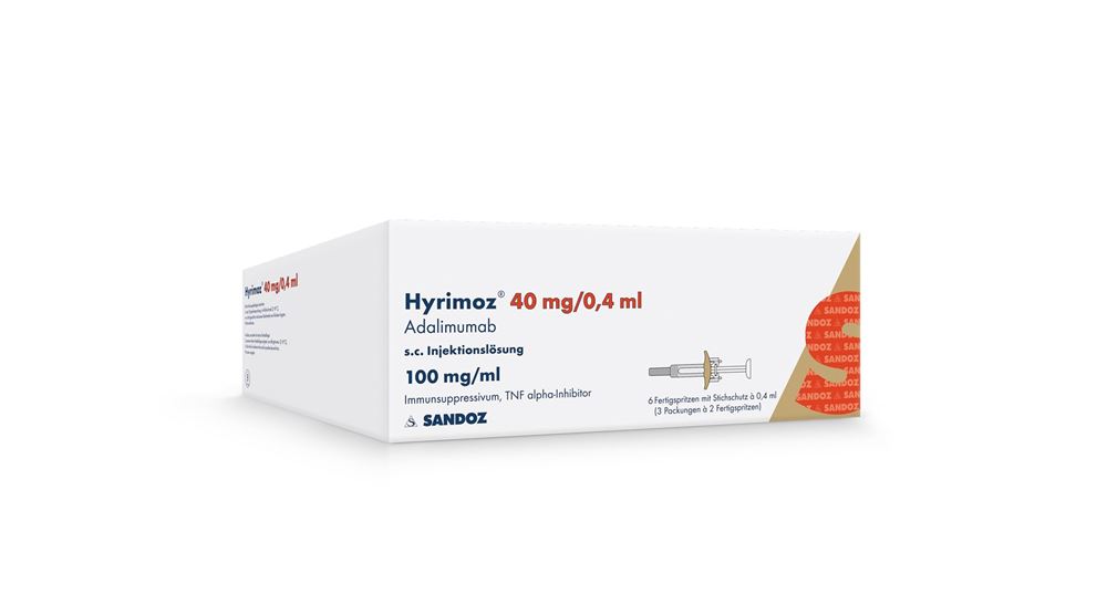HYRIMOZ sol inj 40 mg/0.4ml ser pré 6 x 0.4 ml