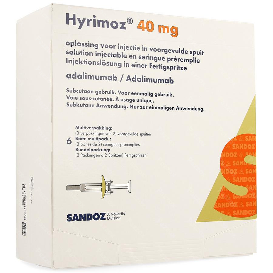 HYRIMOZ SensoReady sol inj 40 mg/0.4ml 6 x 0.4 ml