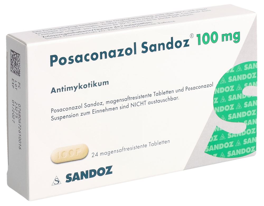 Posaconazol Sandoz 100 mg, magensaftresistente Tablette