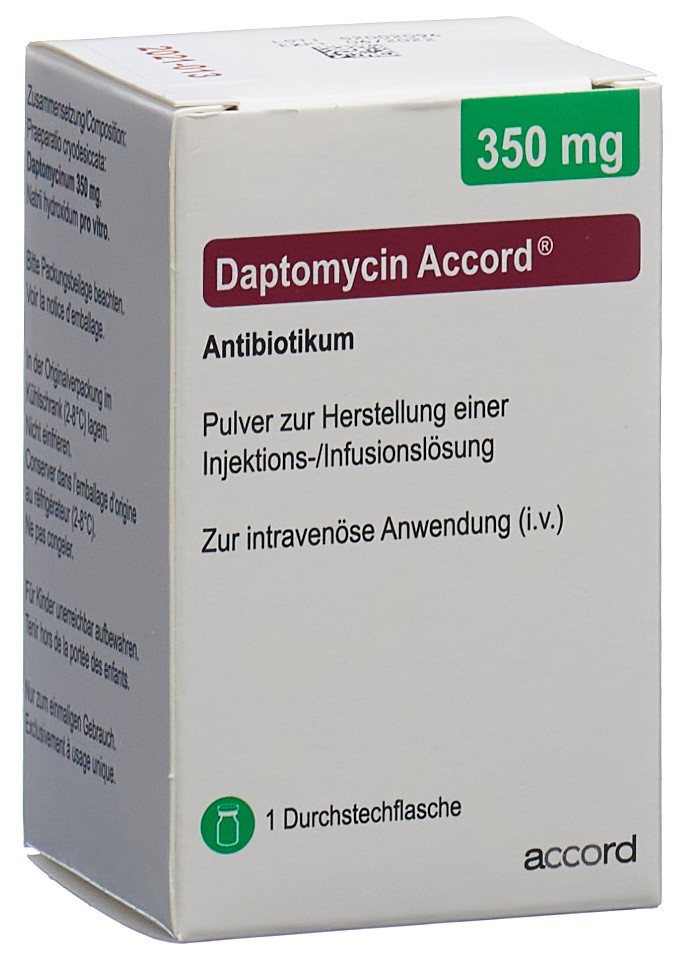 DAPTOMYCIN Accord subst sèche 350 mg flac