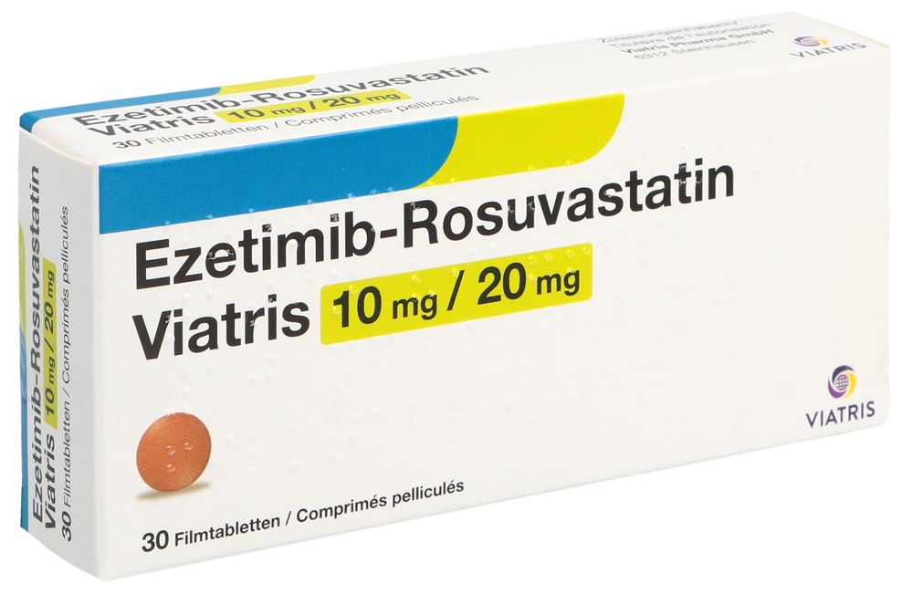Ezetimib-Rosuvastatin Viatris 10 mg / 20 mg, Filmtabletten