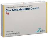 CO-AMOXICILLINE Devatis cpr pell 1 g 12 pce