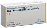 CO-AMOXICILLINE Devatis cpr pell 1 g 20 pce
