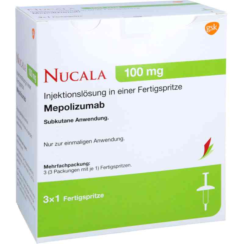 Nucala 100 mg/mL, Injektionslösung in der Fertigspritze