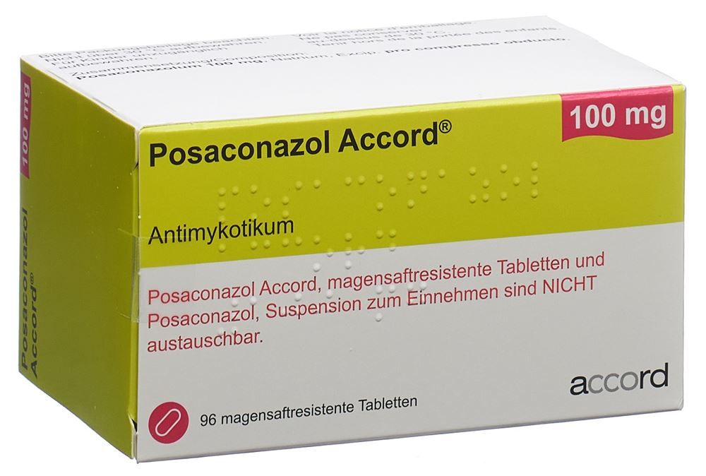Posaconazol Accord 100 mg, magensaftresistente Tablette