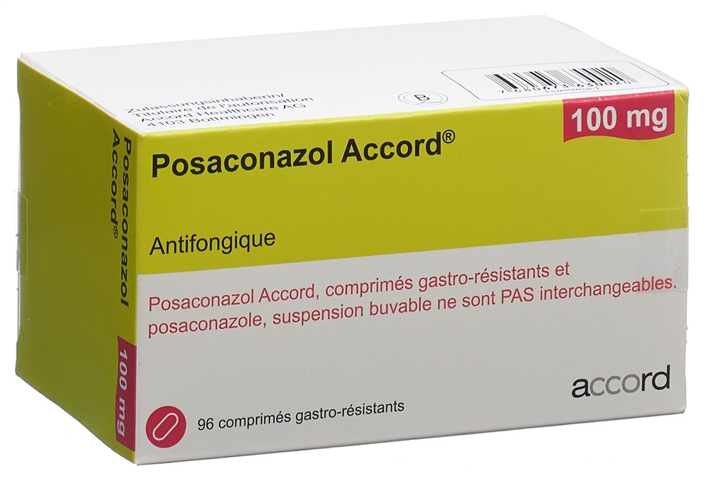 Posaconazol Accord 100 mg, magensaftresistente Tablette