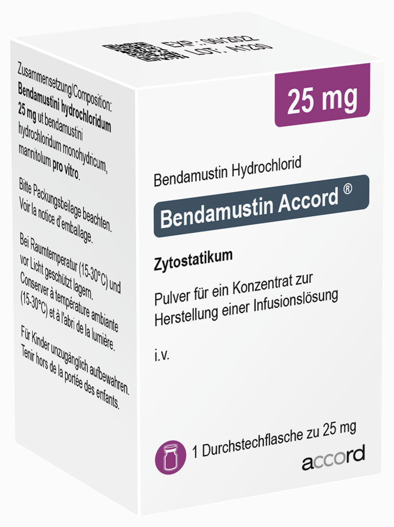Bendamustin Sandoz 25 mg, Pulver für ein Konzentrat zur Herstellung einer Infusionslösung