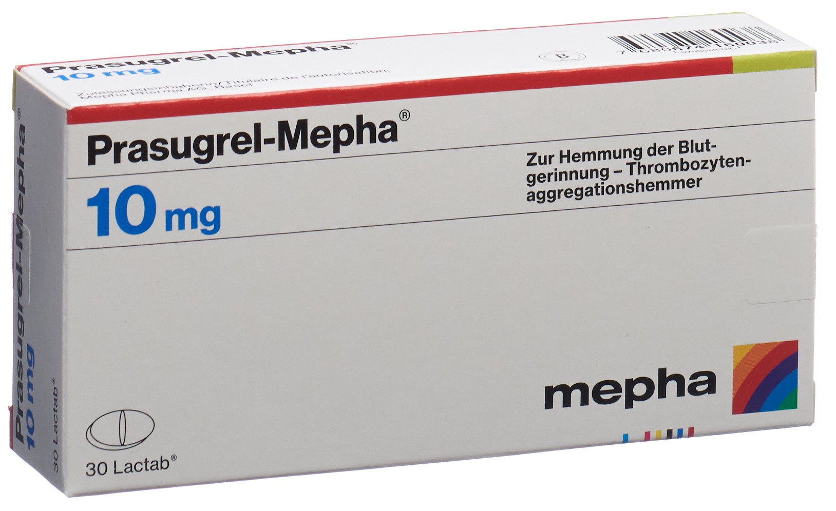 PRASUGREL Mepha Lactab 10 mg 100 pce