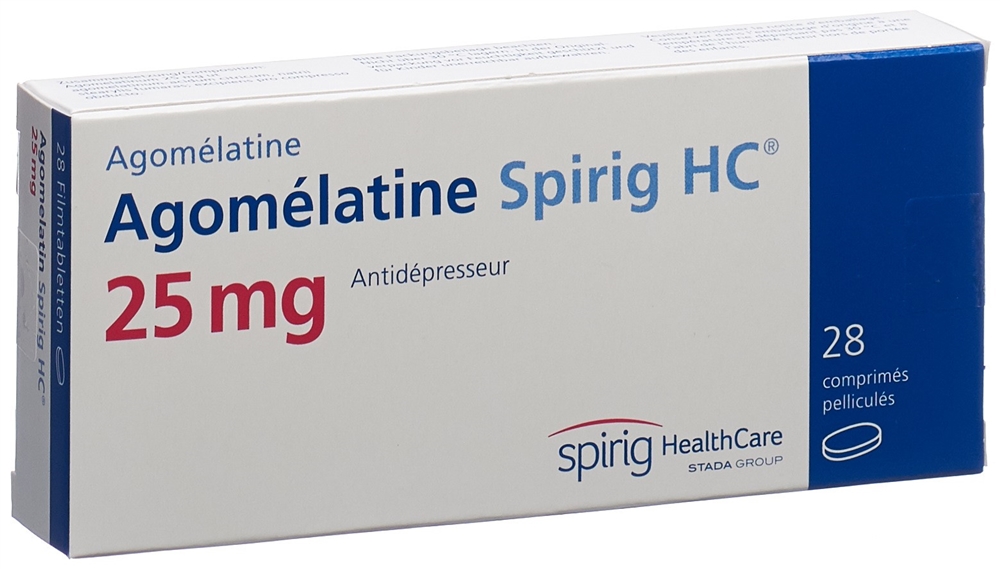 AGOMELATINE Spirig HC cpr pellic 25 mg 28 pce