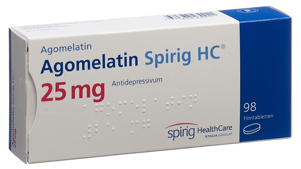 Agomelatin Spirig HC 25 mg, Filmtabletten