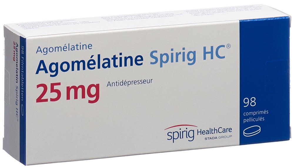 Agomelatin Spirig HC 25 mg, Filmtabletten