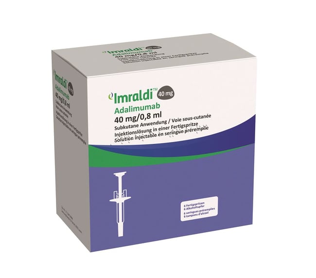 Imraldi 40 mg/0.4 ml, Injektionslösung in einer Fertigspritze