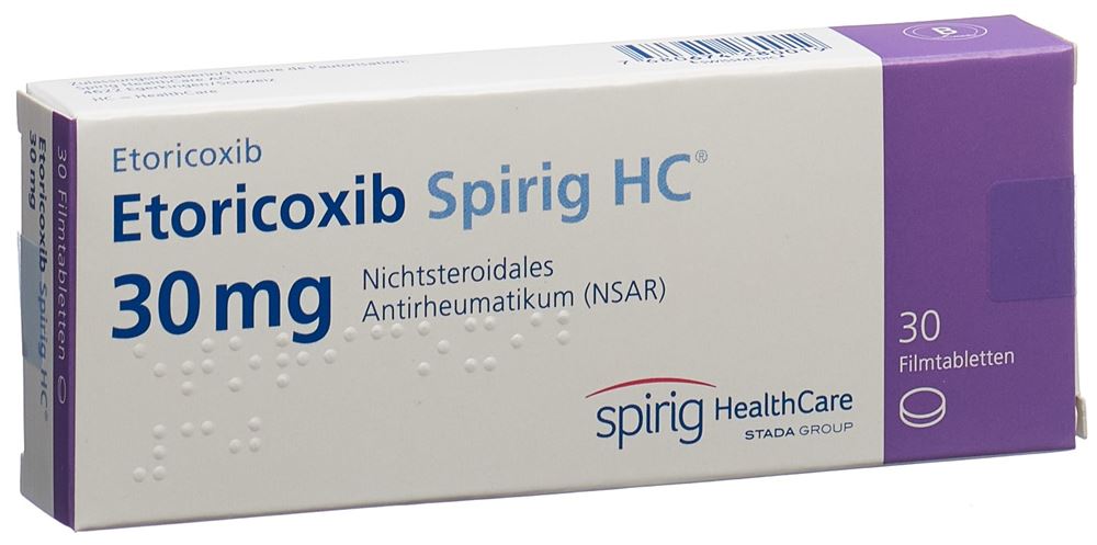 ETORICOXIB Spirig HC cpr pellic 30 mg 30 pce