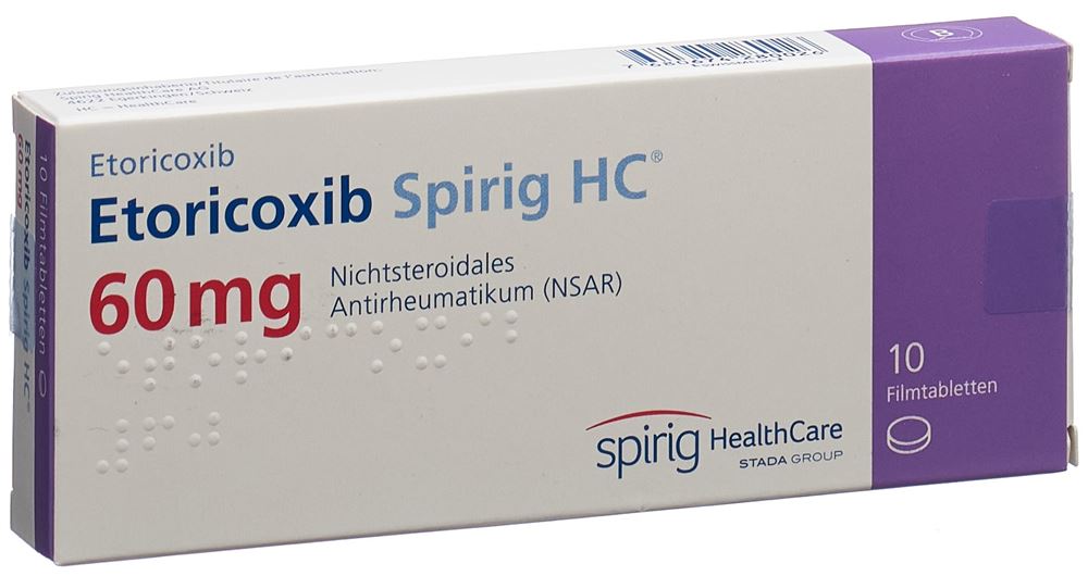 ETORICOXIB Spirig HC cpr pellic 60 mg 10 pce