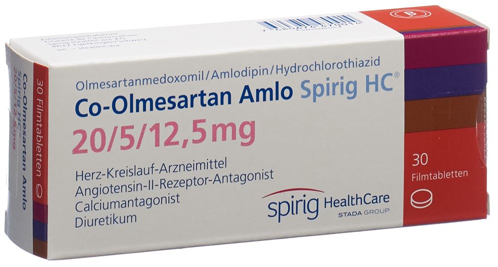 CO-OLMESARTAN AMLO Spirig HC 20/5/12.5mg 30 pce
