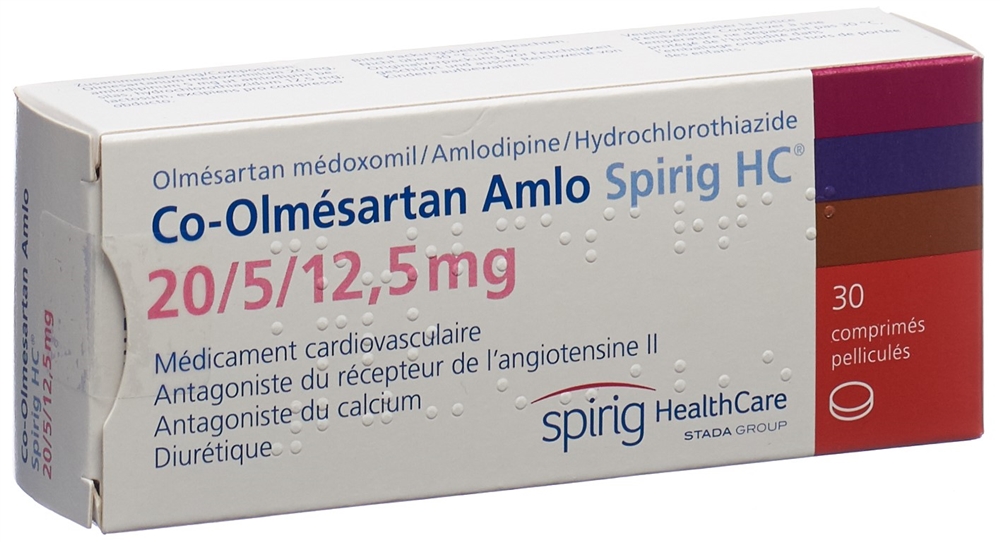 CO-OLMESARTAN AMLO Spirig HC 20/5/12.5mg 30 pce